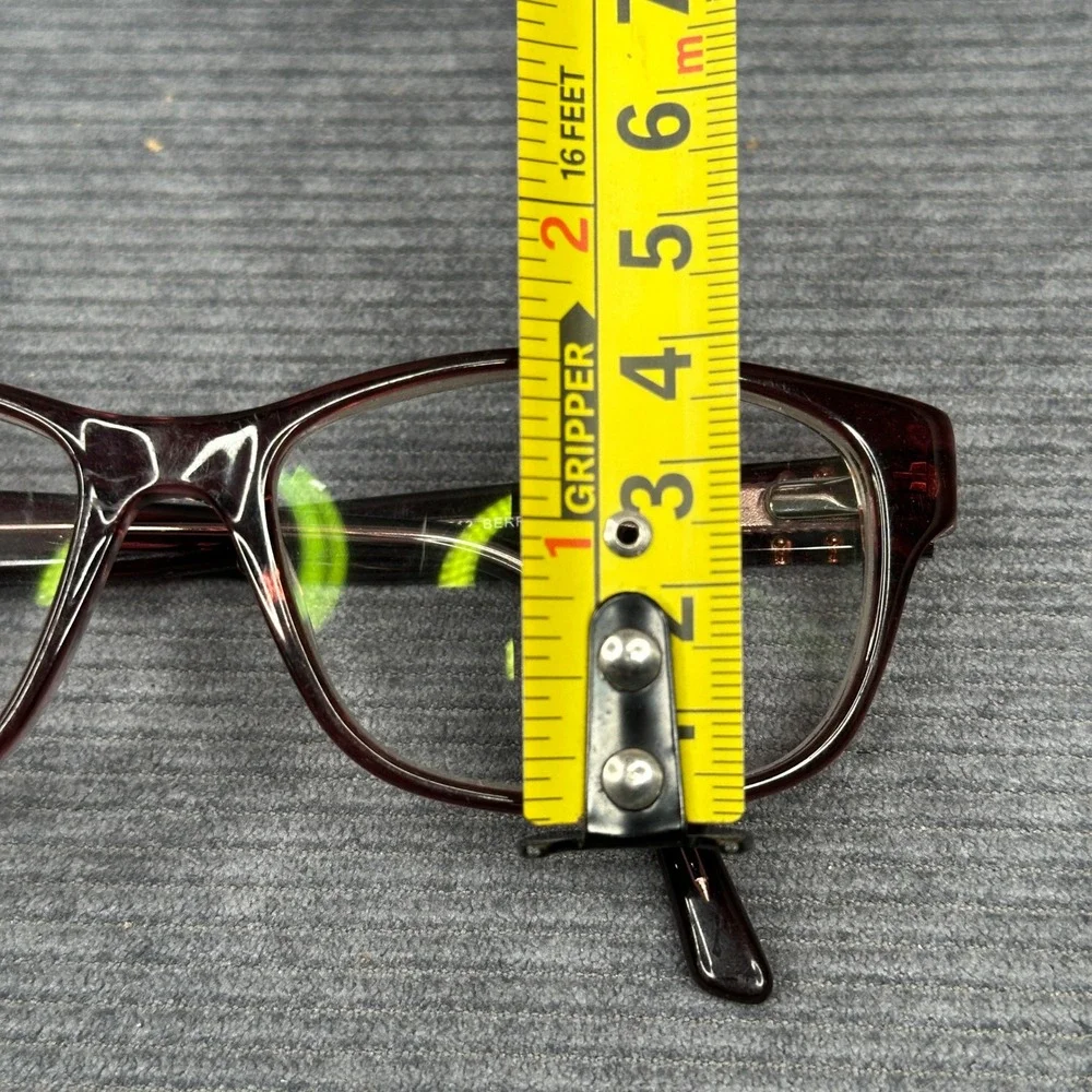 Bebe Promising Berry Purple Rhinestone Rectangular Eyeglasses Frames 512 135
